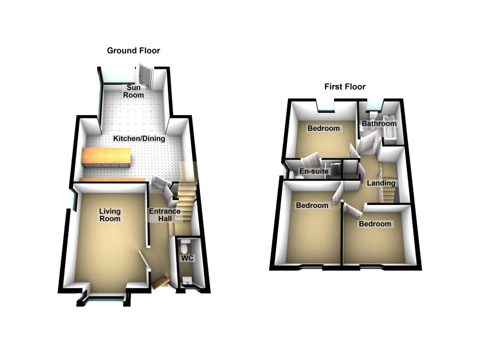 Floorplan of 3 bedroom Semi Detached House for sale, High Trees Grove, Donaghadee, County Down, BT21