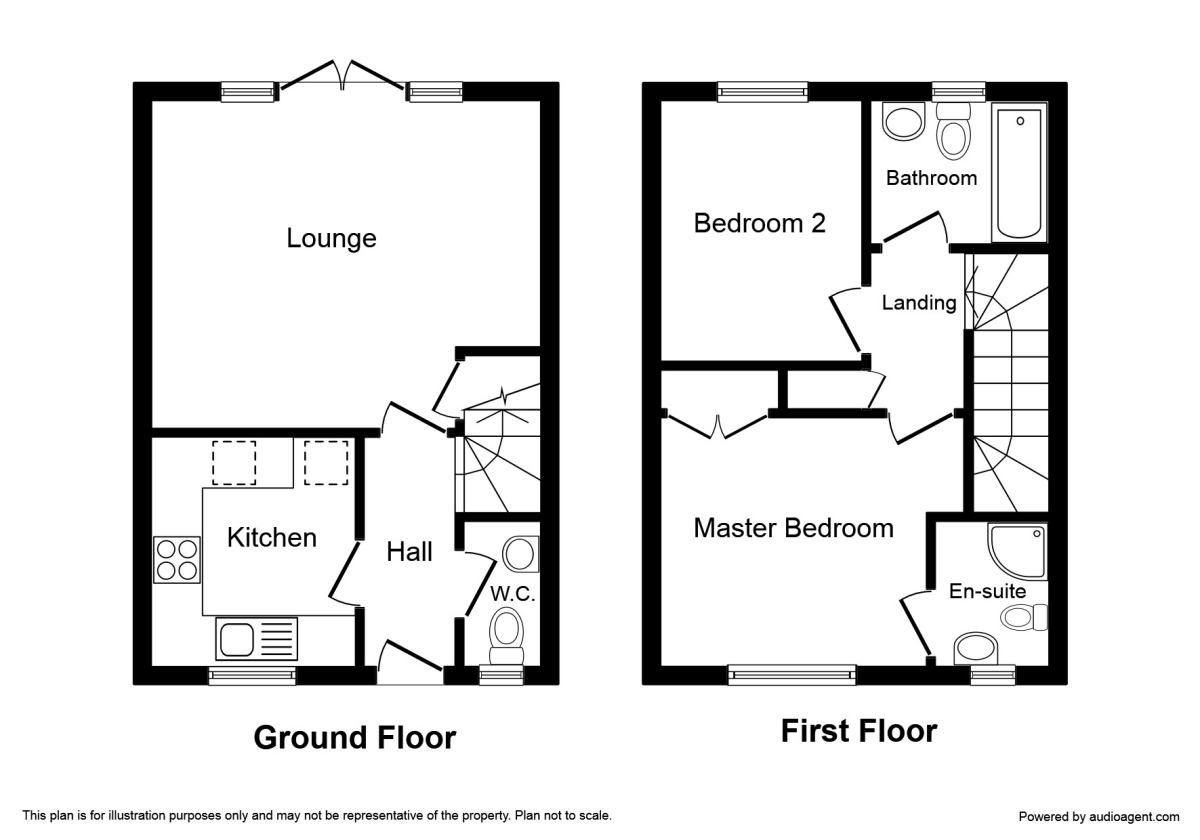 Floorplan of 2 bedroom Mid Terrace House to rent, Comet Avenue, Newcastle, Staffordshire, ST5