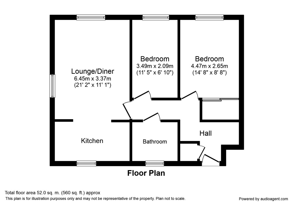 Floorplan of 2 bedroom  Flat to rent, Snowgoose Way, Newcastle, Staffordshire, ST5