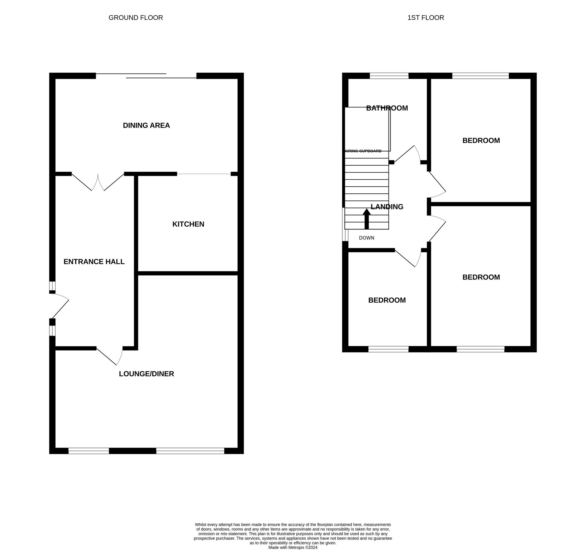 Floorplan of 3 bedroom Semi Detached House for sale, Melvyn Crescent, Newcastle, Staffordshire, ST5