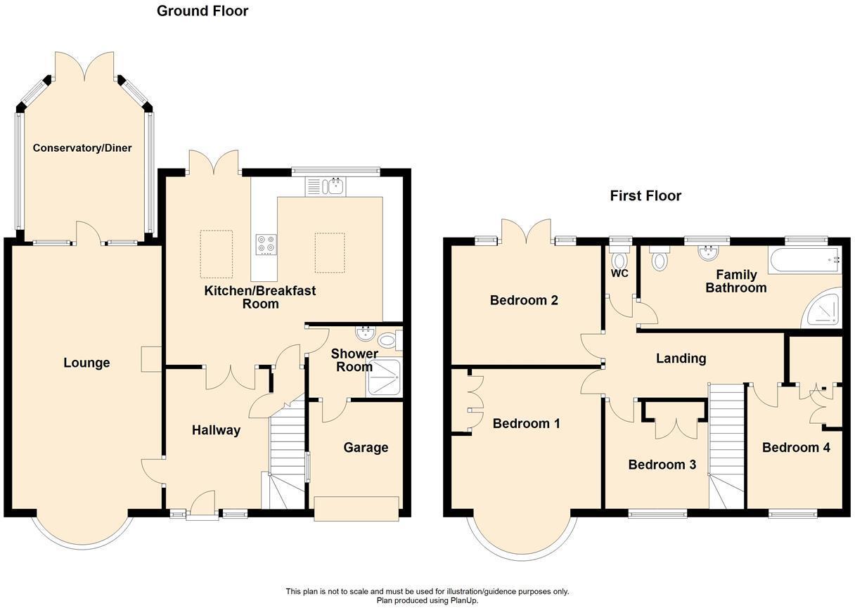 Floorplan of 4 bedroom Detached House for sale, Kingsfield Oval, Stoke-on-Trent, Staffordshire, ST4