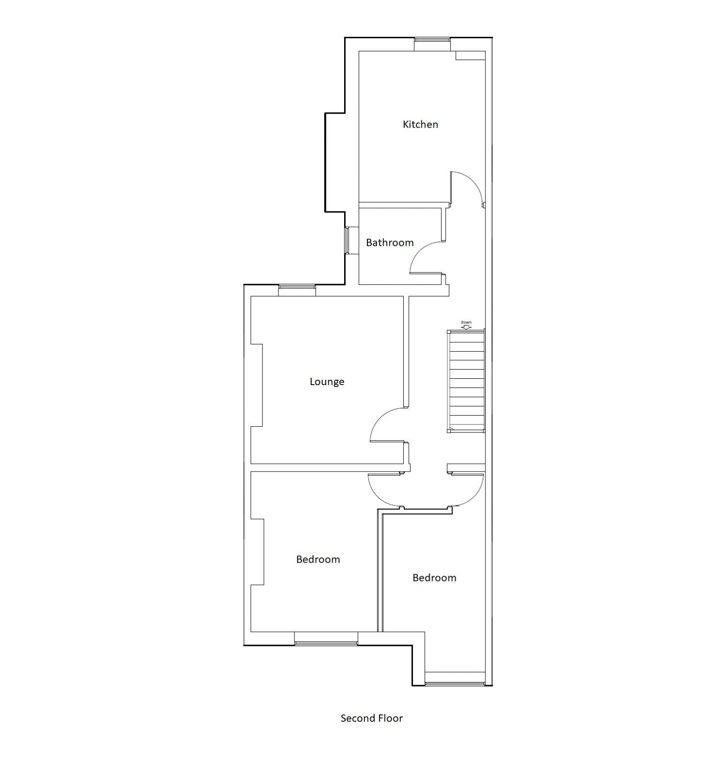 Floorplan of 2 bedroom  Flat to rent, Grosvenor Road, Newcastle, Staffordshire, ST5