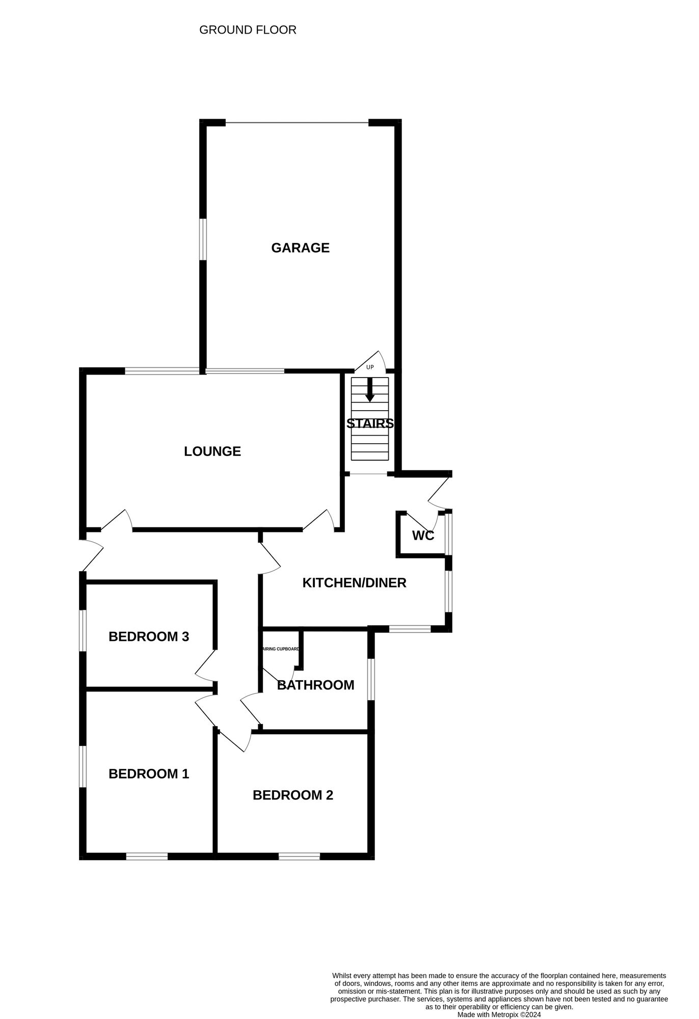 Floorplan of 3 bedroom Detached Bungalow for sale, Heighley Castle Way, Madeley, Staffordshire, CW3