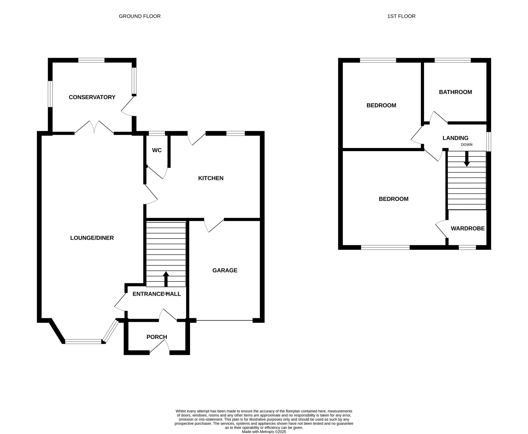 Floorplan of 2 bedroom Semi Detached House for sale, Somerville Avenue, Newcastle, Staffordshire, ST5