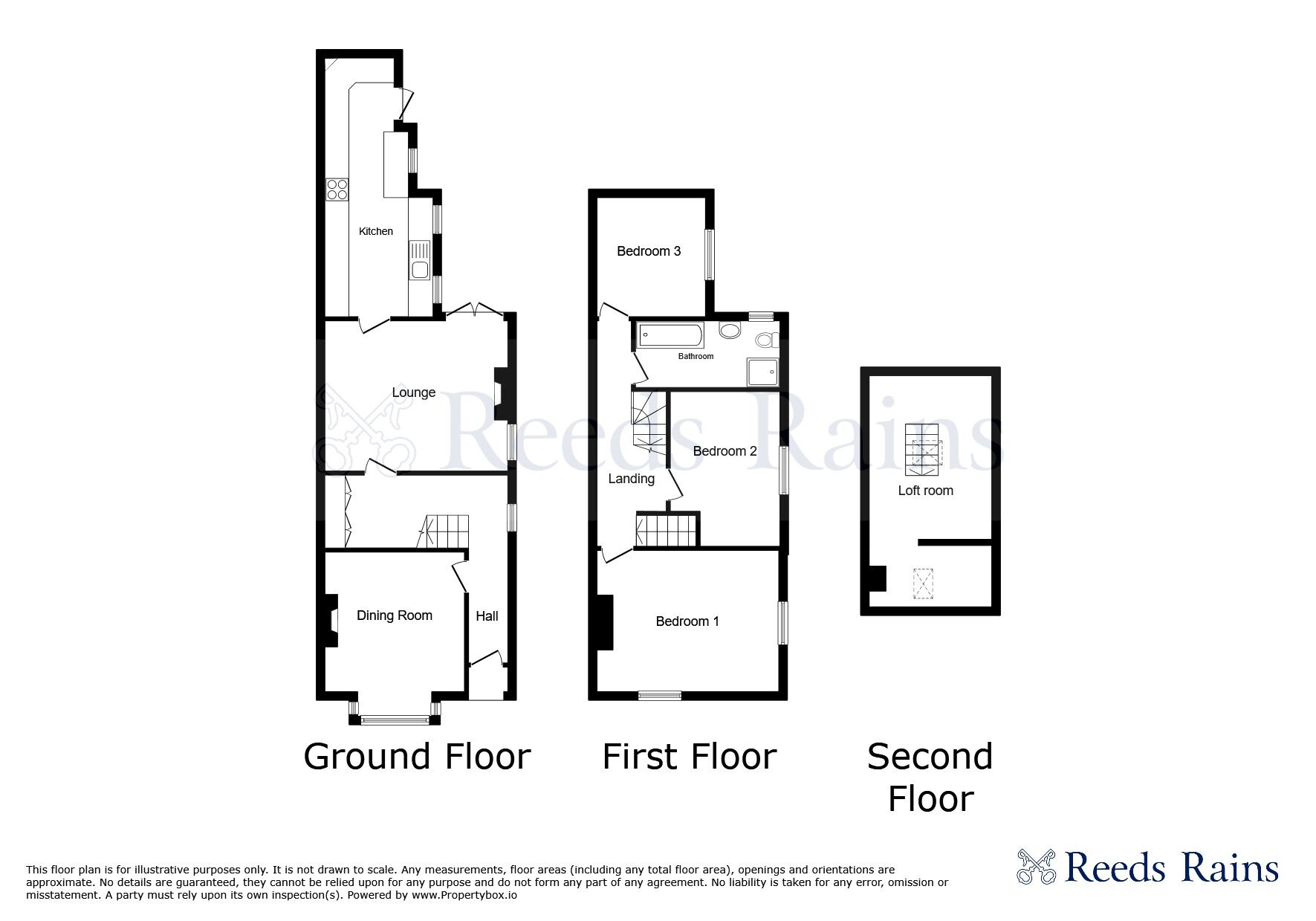 Floorplan of 3 bedroom Semi Detached House for sale, Lansdowne Road, Stoke-on-Trent, Staffordshire, ST4