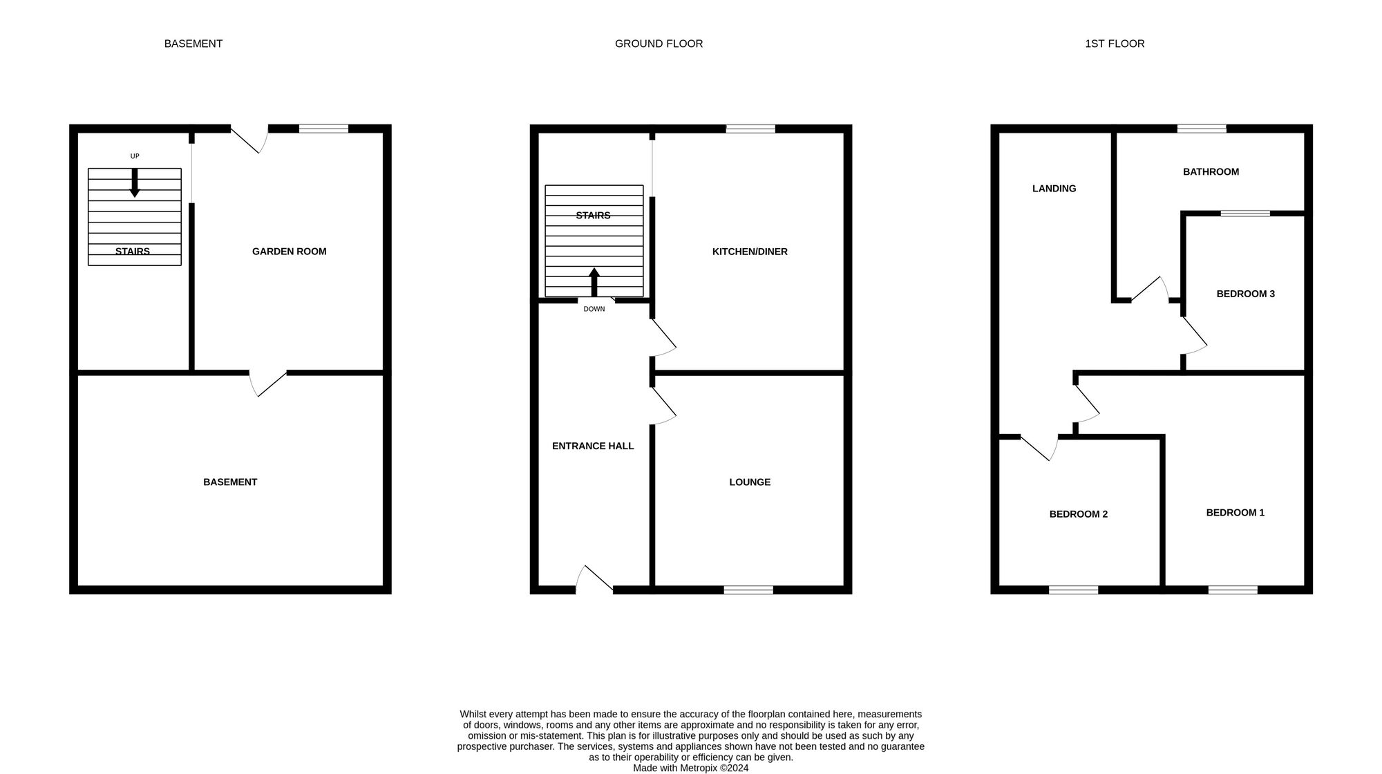 Floorplan of 3 bedroom Mid Terrace House for sale, Enderley Street, Newcastle, Staffordshire, ST5