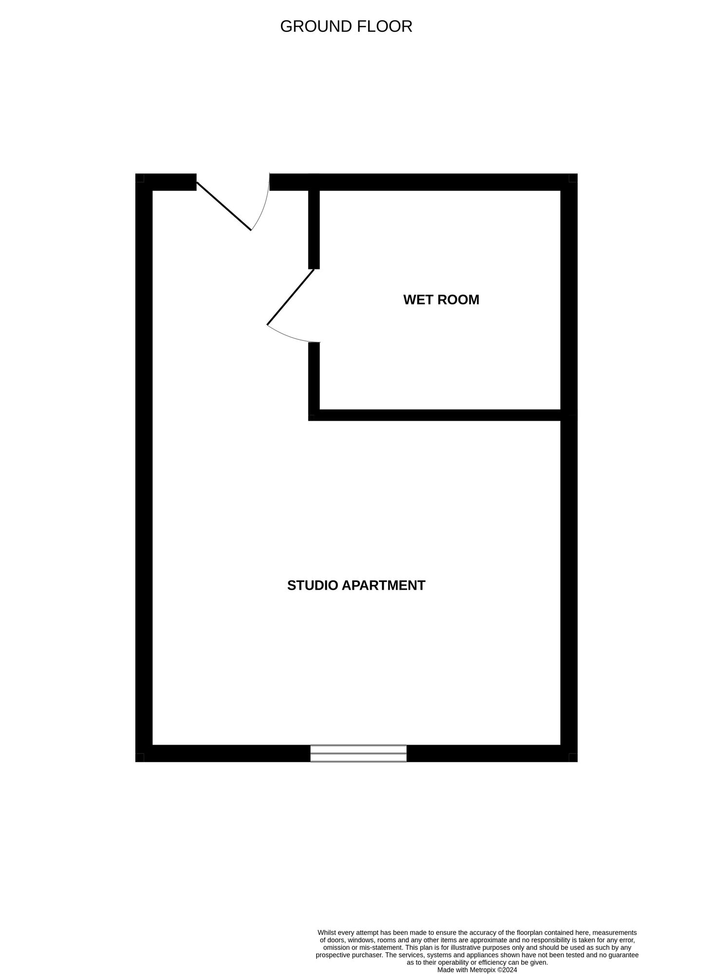 Floorplan of 1 bedroom  Flat for sale, London Road, Newcastle, Stoke-on-Trent, ST5