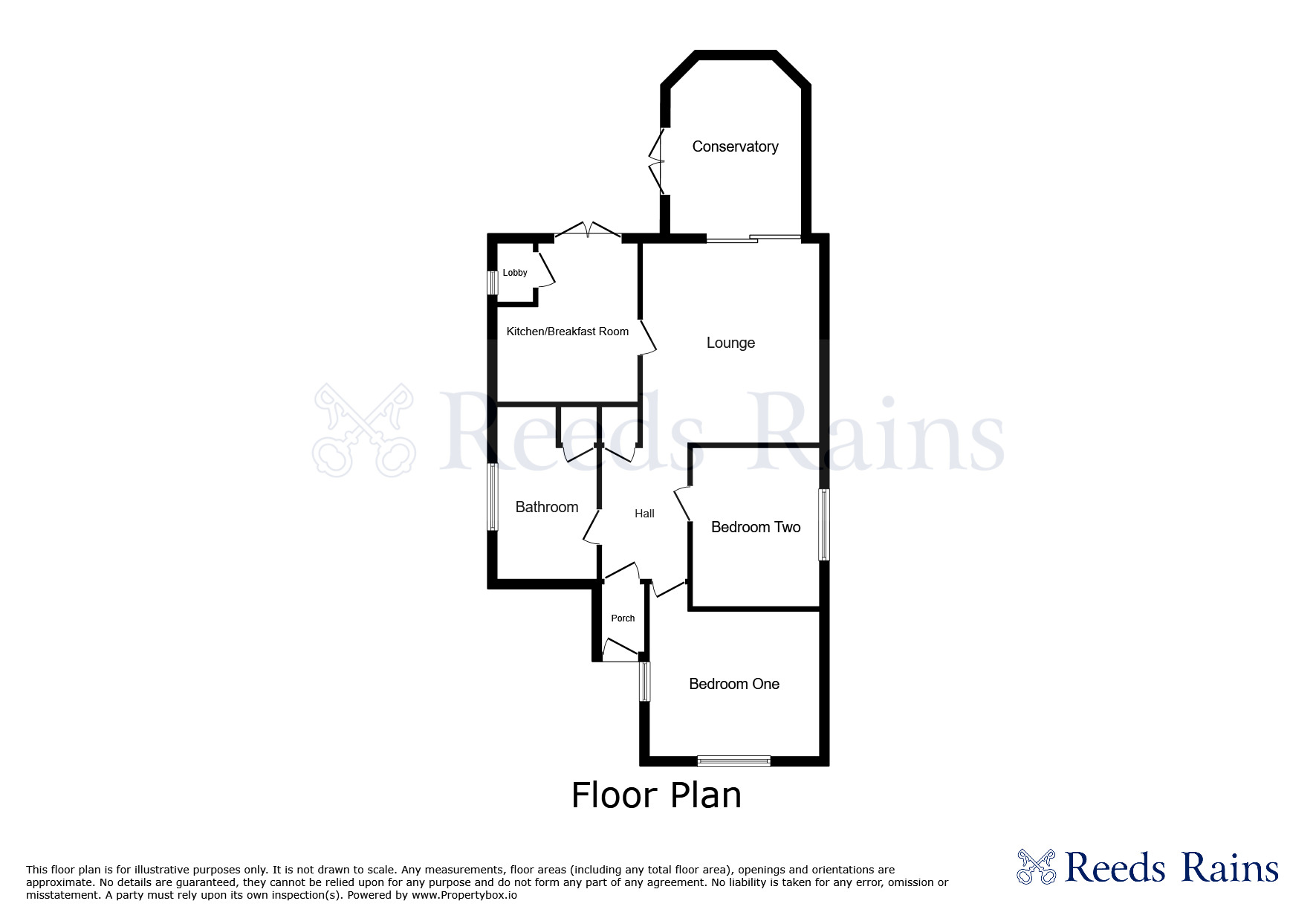 Floorplan of 2 bedroom Detached Bungalow for sale, Johnson Avenue, Newcastle, Staffordshire, ST5