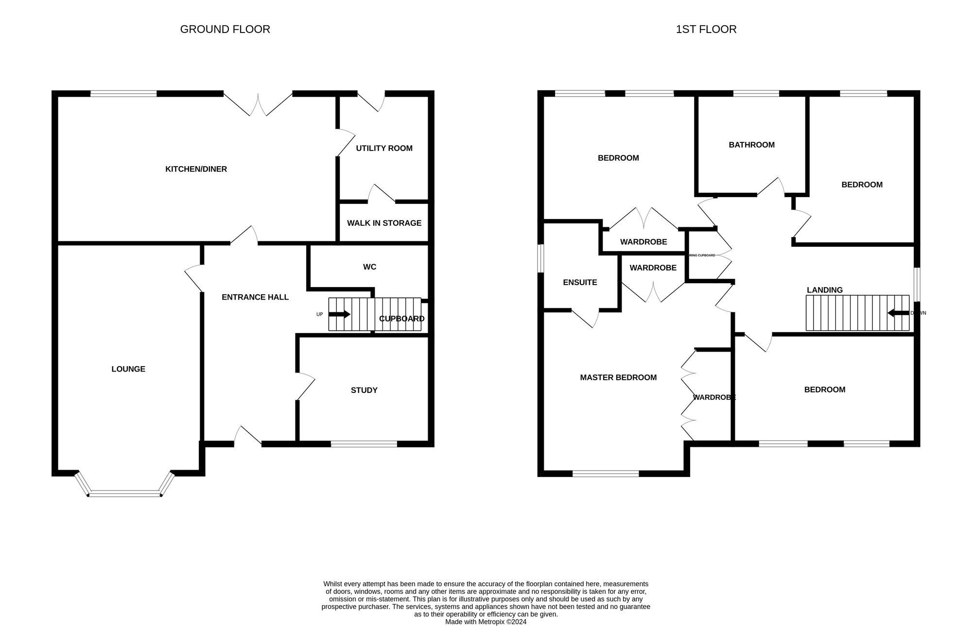 Floorplan of 4 bedroom Detached House for sale, Foster Crescent, Silverdale, Staffordshire, ST5