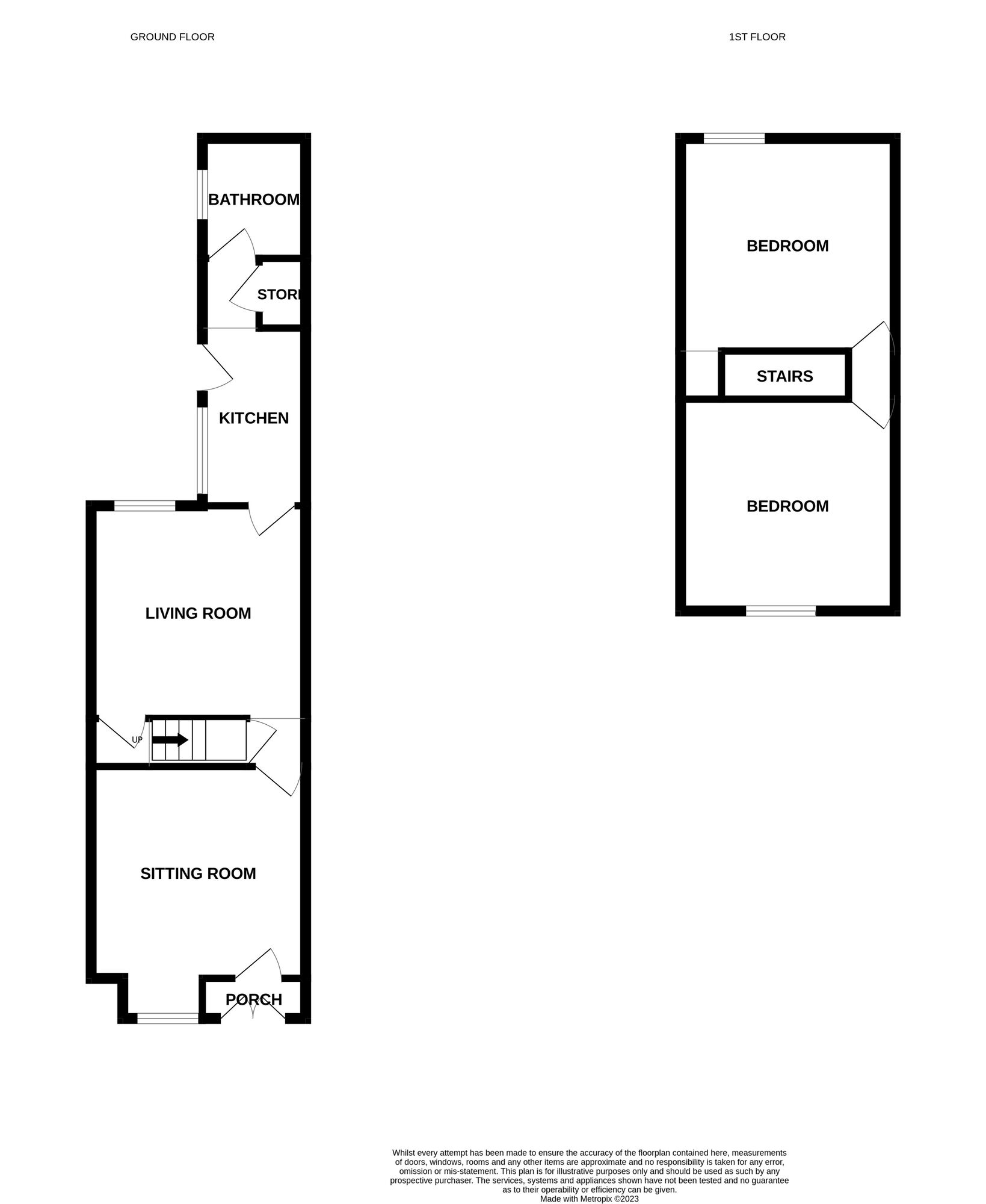 Floorplan of 2 bedroom Mid Terrace House for sale, Campbell Road, Stoke-on-Trent, Staffordshire, ST4