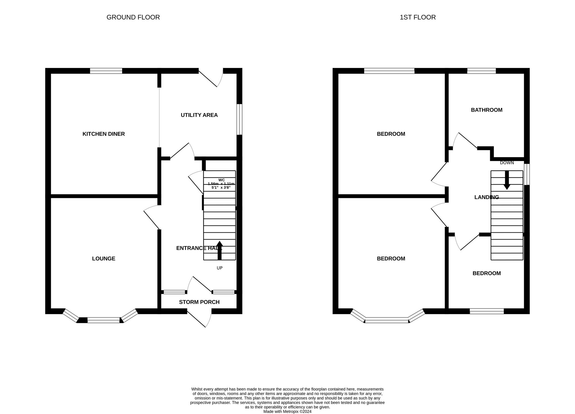 Floorplan of 3 bedroom Semi Detached House for sale, Eltham Gardens, Newcastle, Staffordshire, ST5