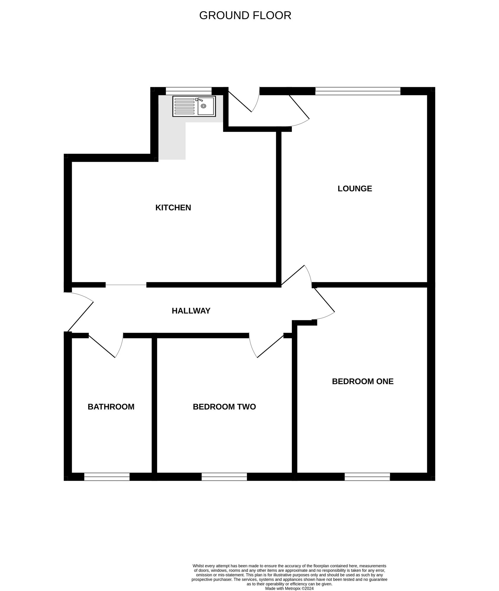 Floorplan of 2 bedroom Detached Bungalow for sale, Hawkstone Close, Newcastle, Staffordshire, ST5