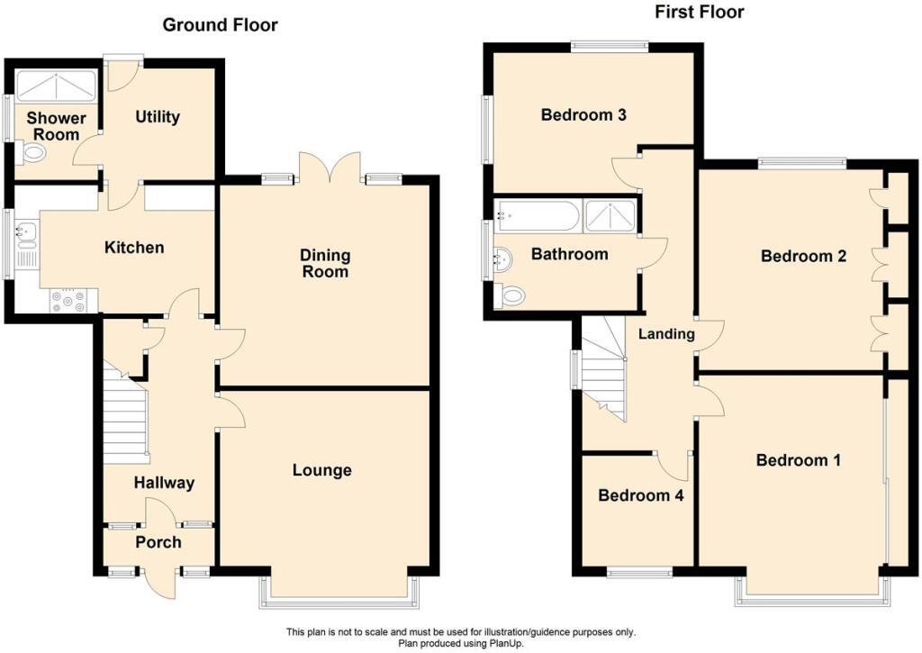 Floorplan of 4 bedroom Semi Detached House for sale, The Avenue, Newcastle, Staffordshire, ST5