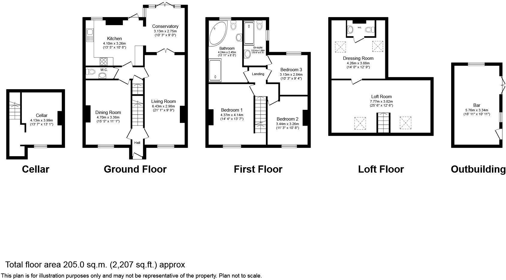 Floorplan of 3 bedroom Detached House for sale, Poolside, Madeley, Staffordshire, CW3