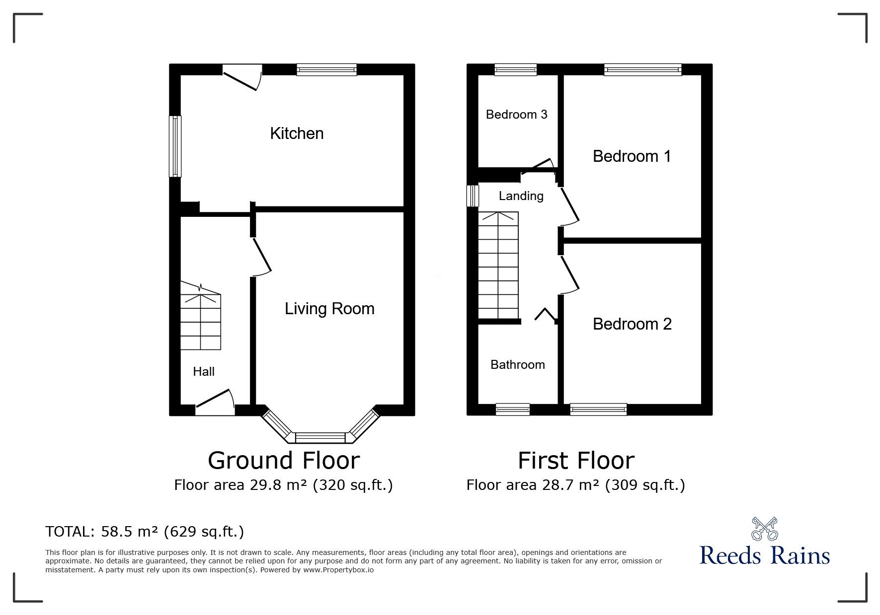 Floorplan of 3 bedroom Semi Detached House for sale, West Street, Porthill, Staffordshire, ST5