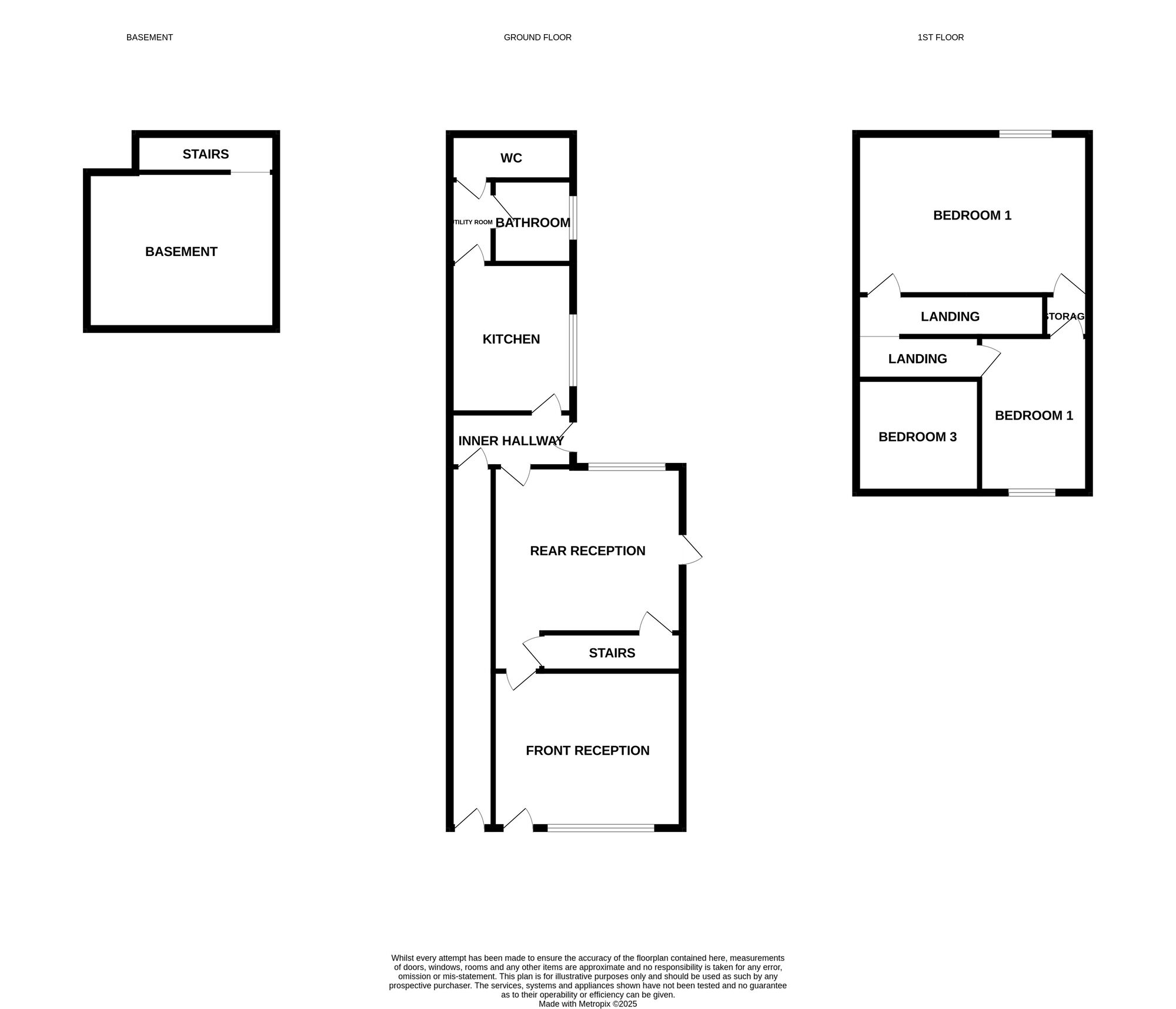 Floorplan of 3 bedroom Mid Terrace House for sale, Wesley Street, Wood Lane, Staffordshire, ST7