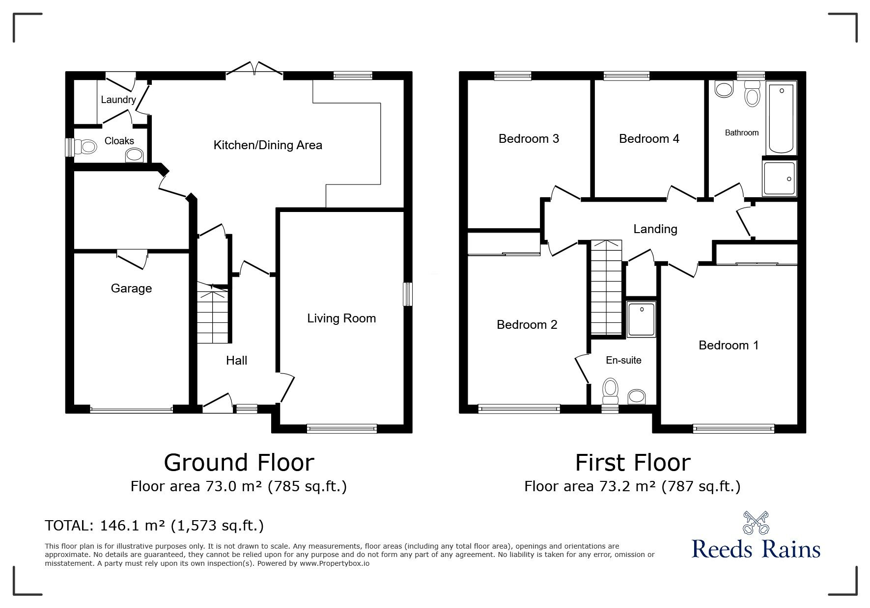 Floorplan of 4 bedroom Detached House for sale, Harold Hines Way, Stoke-on-Trent, Staffordshire, ST4