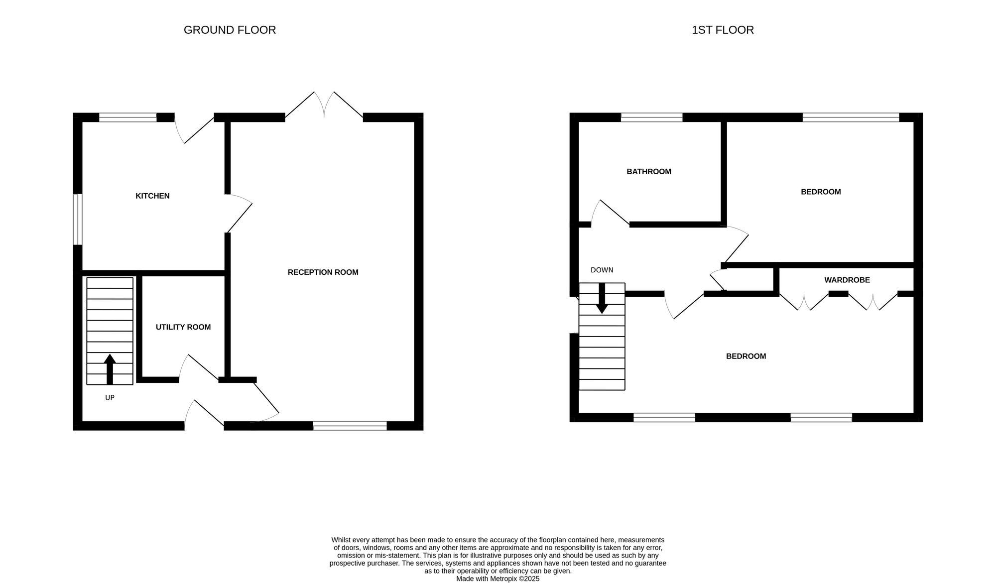 Floorplan of 2 bedroom Mid Terrace House for sale, Clayton Lane, Newcastle, Staffordshire, ST5