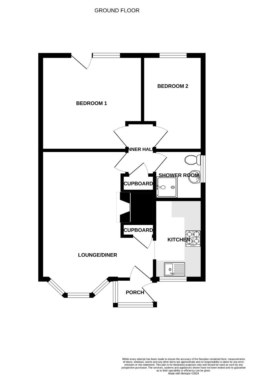 Floorplan of 2 bedroom Semi Detached Bungalow for sale, Ashdale Road, Stoke-on-Trent, Staffordshire, ST4