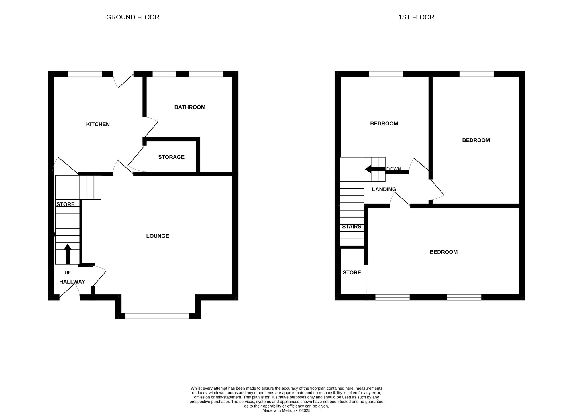 Floorplan of 3 bedroom Mid Terrace House for sale, Highfield Avenue, Newcastle, Staffordshire, ST5