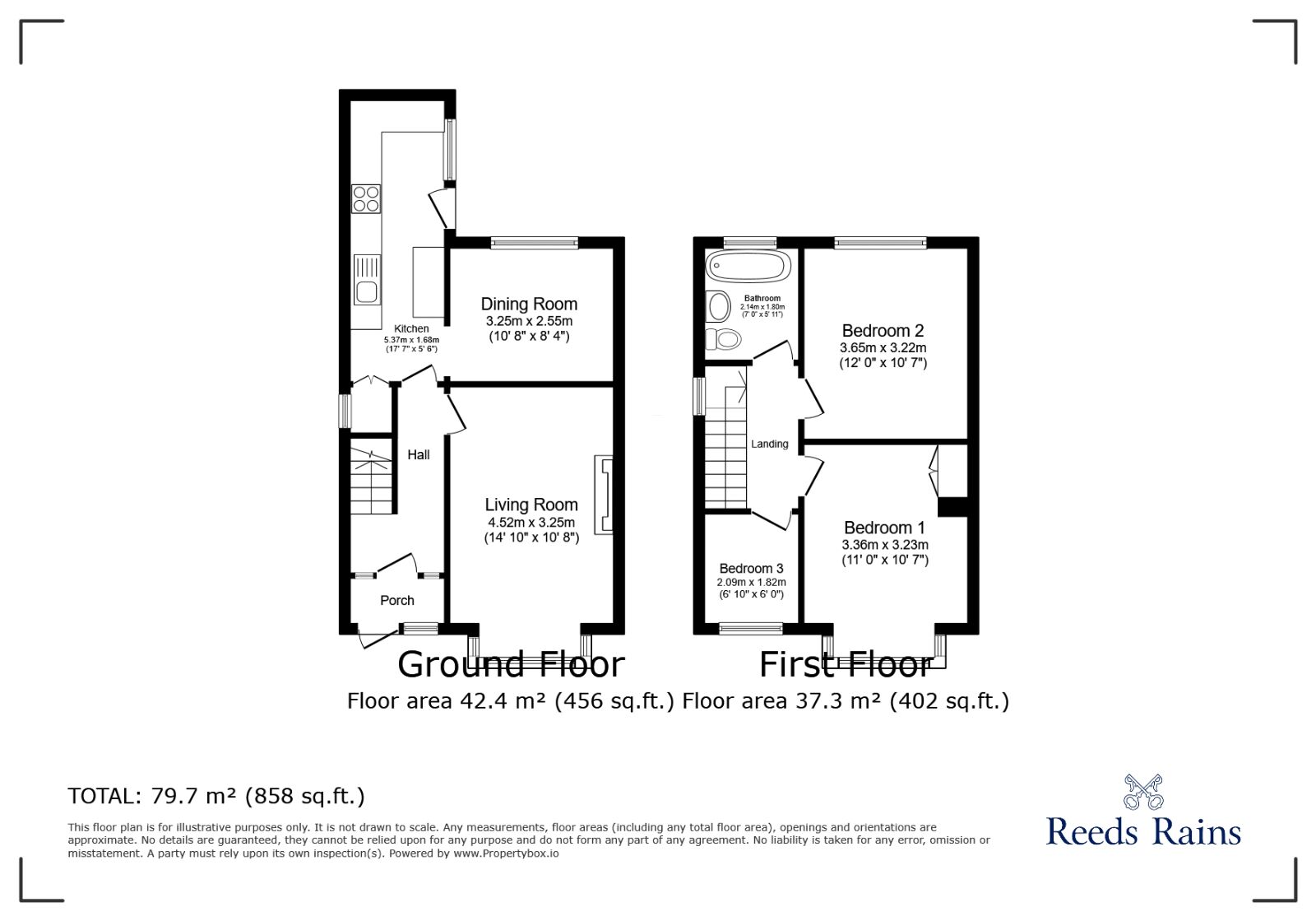 Floorplan of 3 bedroom Semi Detached House to rent, Hempstalls Lane, Newcastle, Staffordshire, ST5