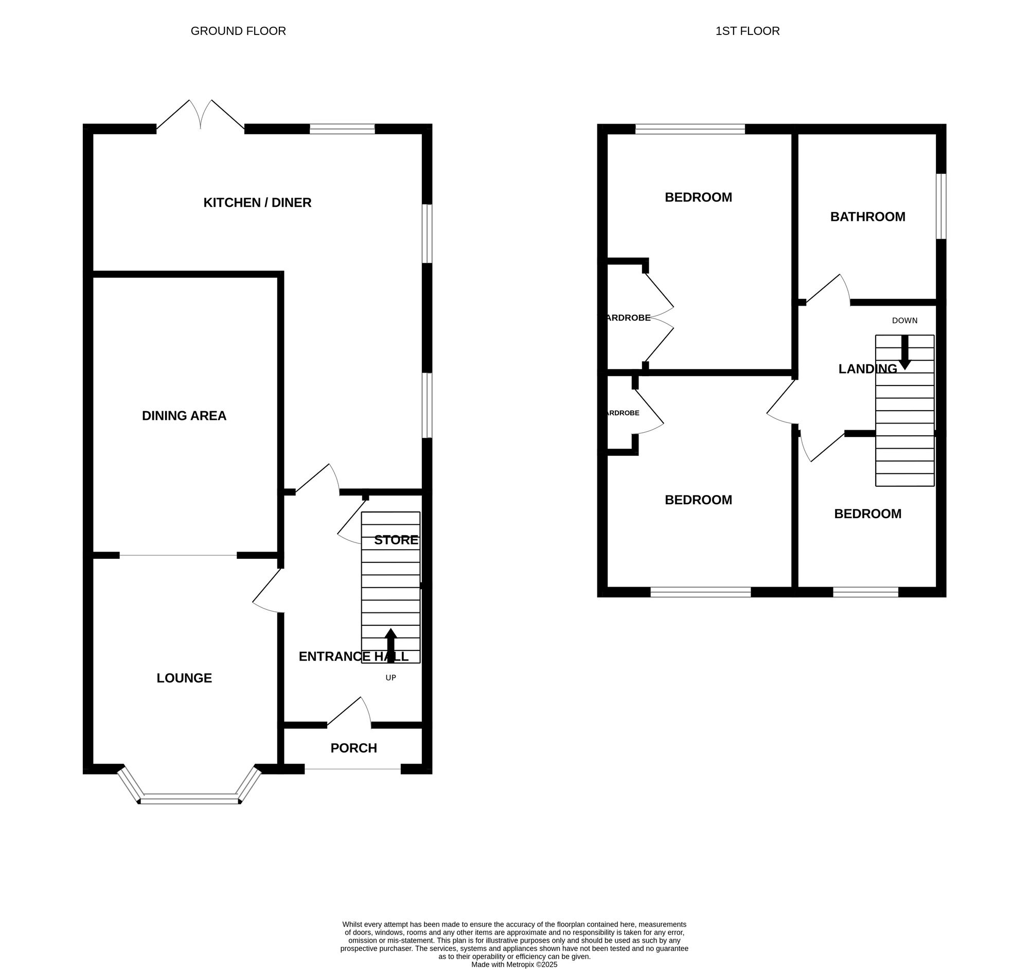 Floorplan of 3 bedroom Semi Detached House for sale, Templar Terrace, Newcastle, Staffordshire, ST5