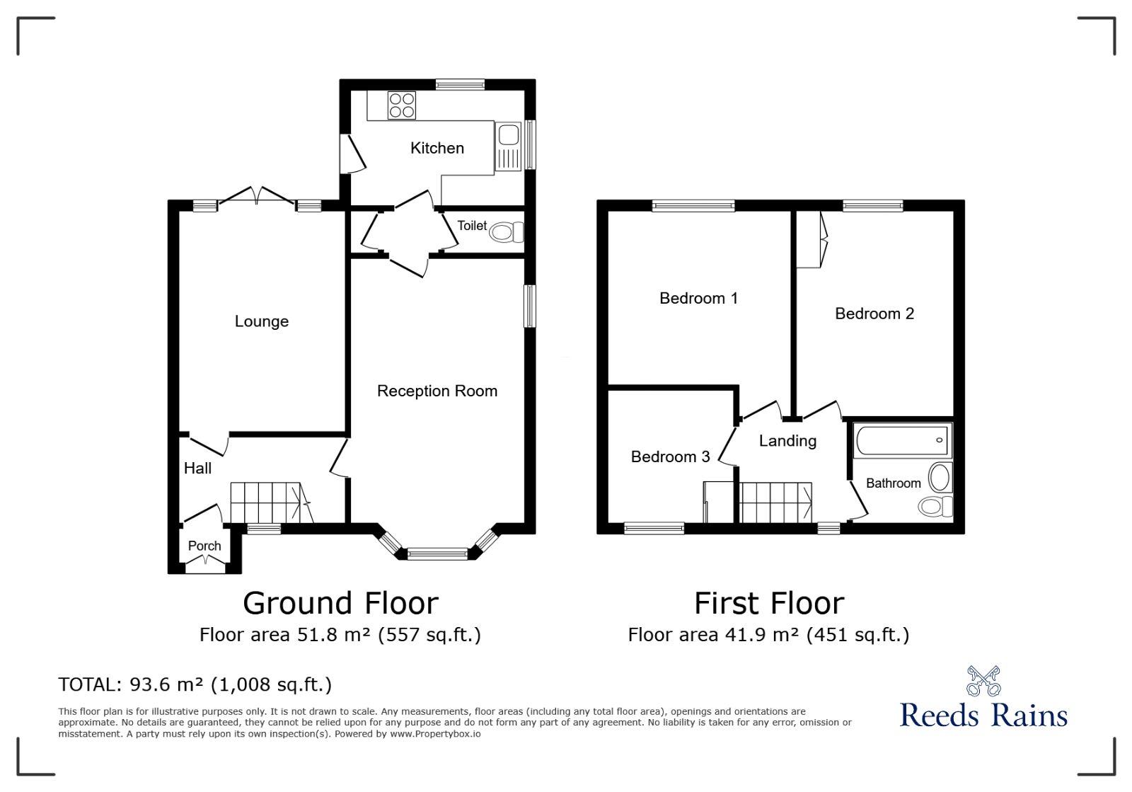 Floorplan of 3 bedroom Semi Detached House to rent, Grasmere Avenue, Newcastle, Staffordshire, ST5