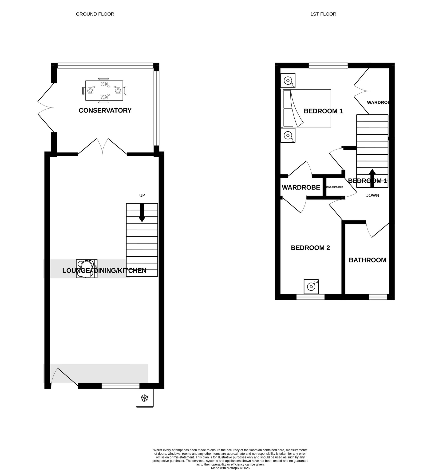 Floorplan of 2 bedroom Semi Detached House for sale, Steeple Way, Stoke-on-Trent, Staffordshire, ST4