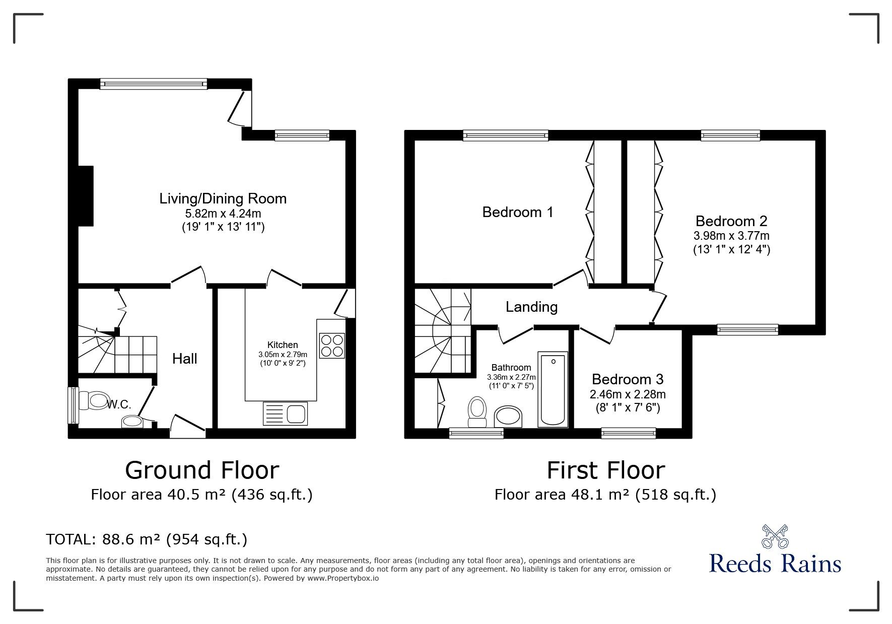 Floorplan of 3 bedroom Link Detached House for sale, Turin Drive, Newcastle, Staffordshire, ST5