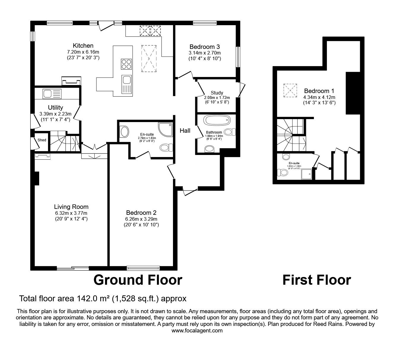 Floorplan of 3 bedroom Detached Bungalow for sale, Sandfield Lane, Hartford, Cheshire, CW8