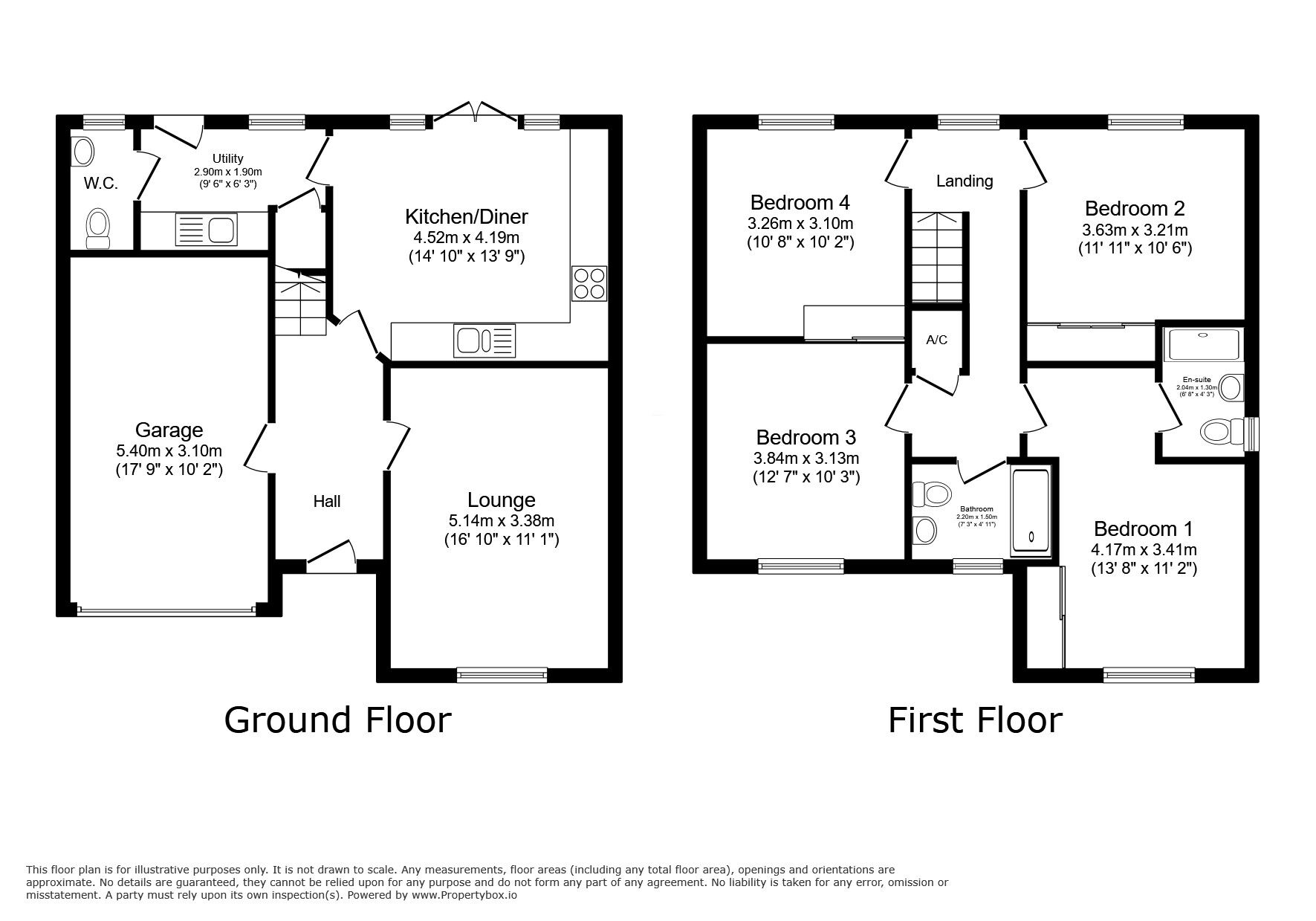 Floorplan of 4 bedroom Detached House for sale, Culver Close, Hartford, Cheshire, CW8