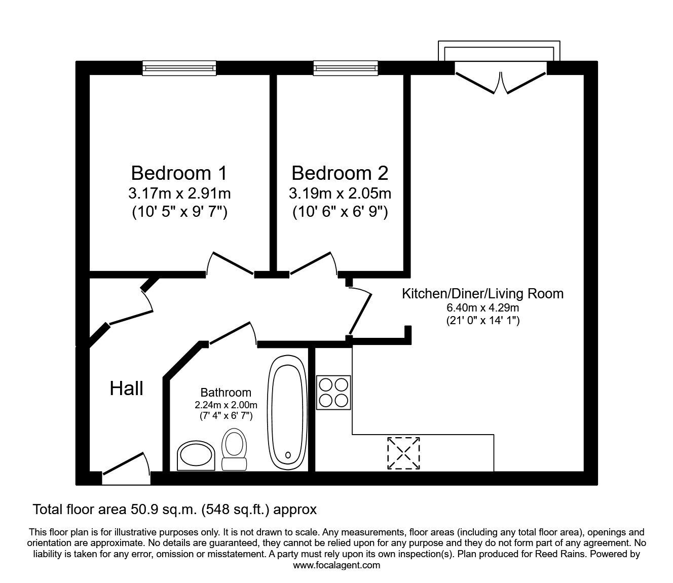 Floorplan of 2 bedroom  Flat for sale, Hollands Road, Northwich, Cheshire, CW9