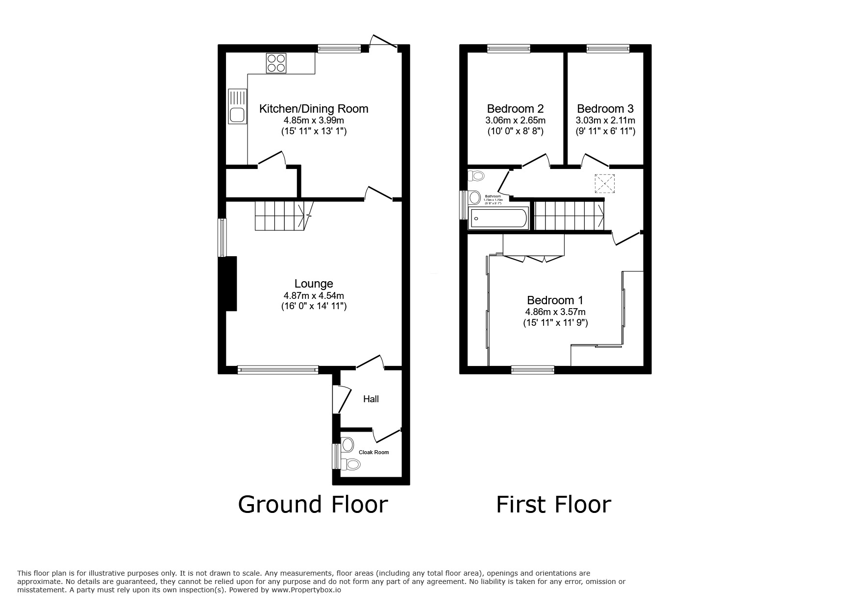 Floorplan of 3 bedroom Semi Detached House for sale, Leigh Way, Weaverham, Cheshire, CW8