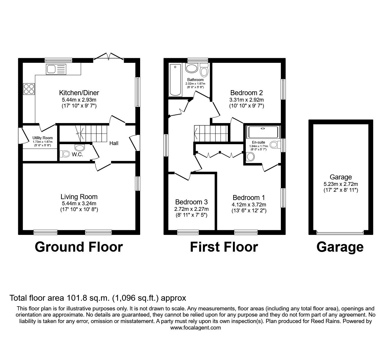 Floorplan of 3 bedroom Detached House for sale, Brooke Avenue, Northwich, Cheshire, CW8