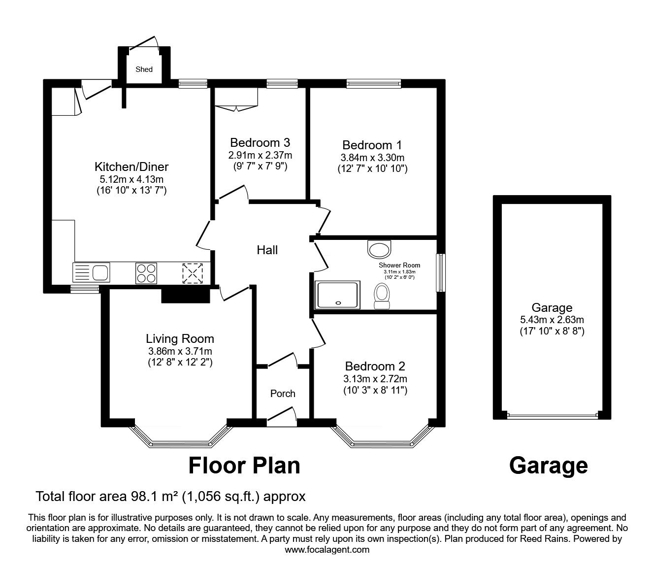 Floorplan of 3 bedroom Detached Bungalow for sale, Runcorn Road, Barnton, Cheshire, CW8