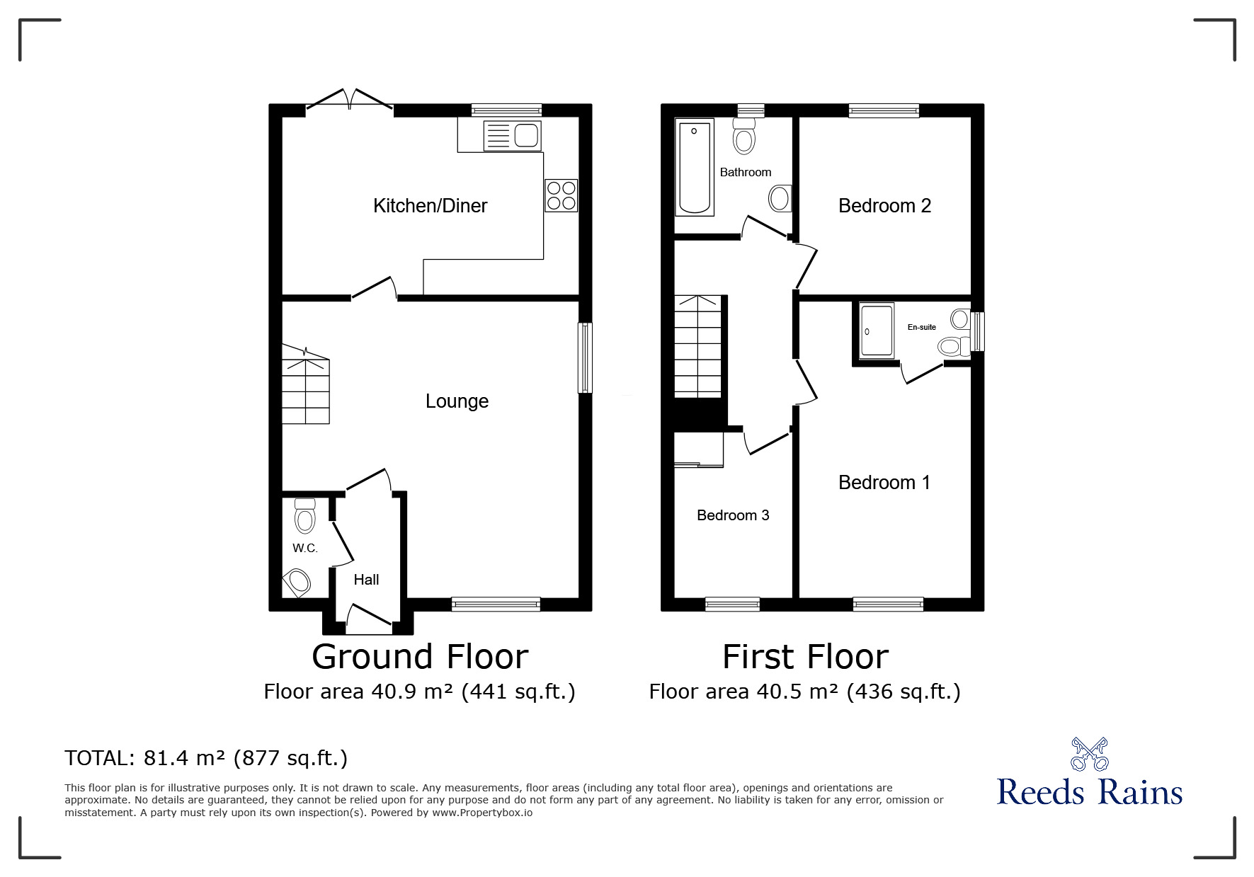 Floorplan of 3 bedroom Semi Detached House for sale, Medlock Street, Northwich, Cheshire, CW9