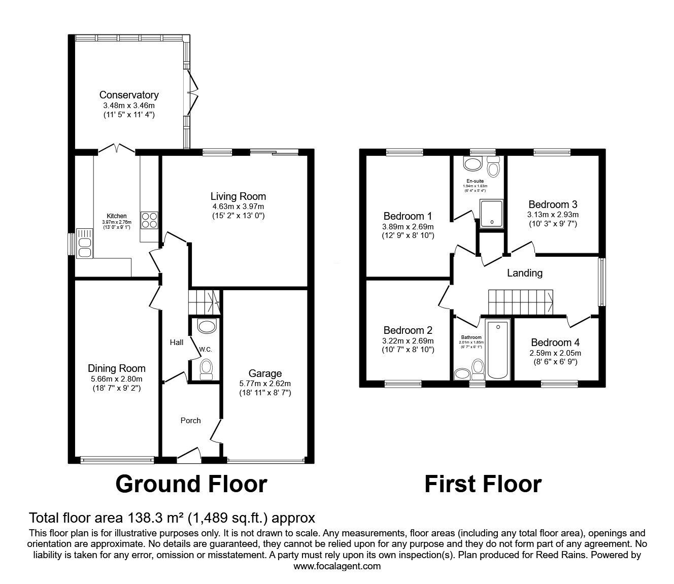 Floorplan of 4 bedroom Detached House for sale, Woulds Field, Cotgrave, Nottinghamshire, NG12