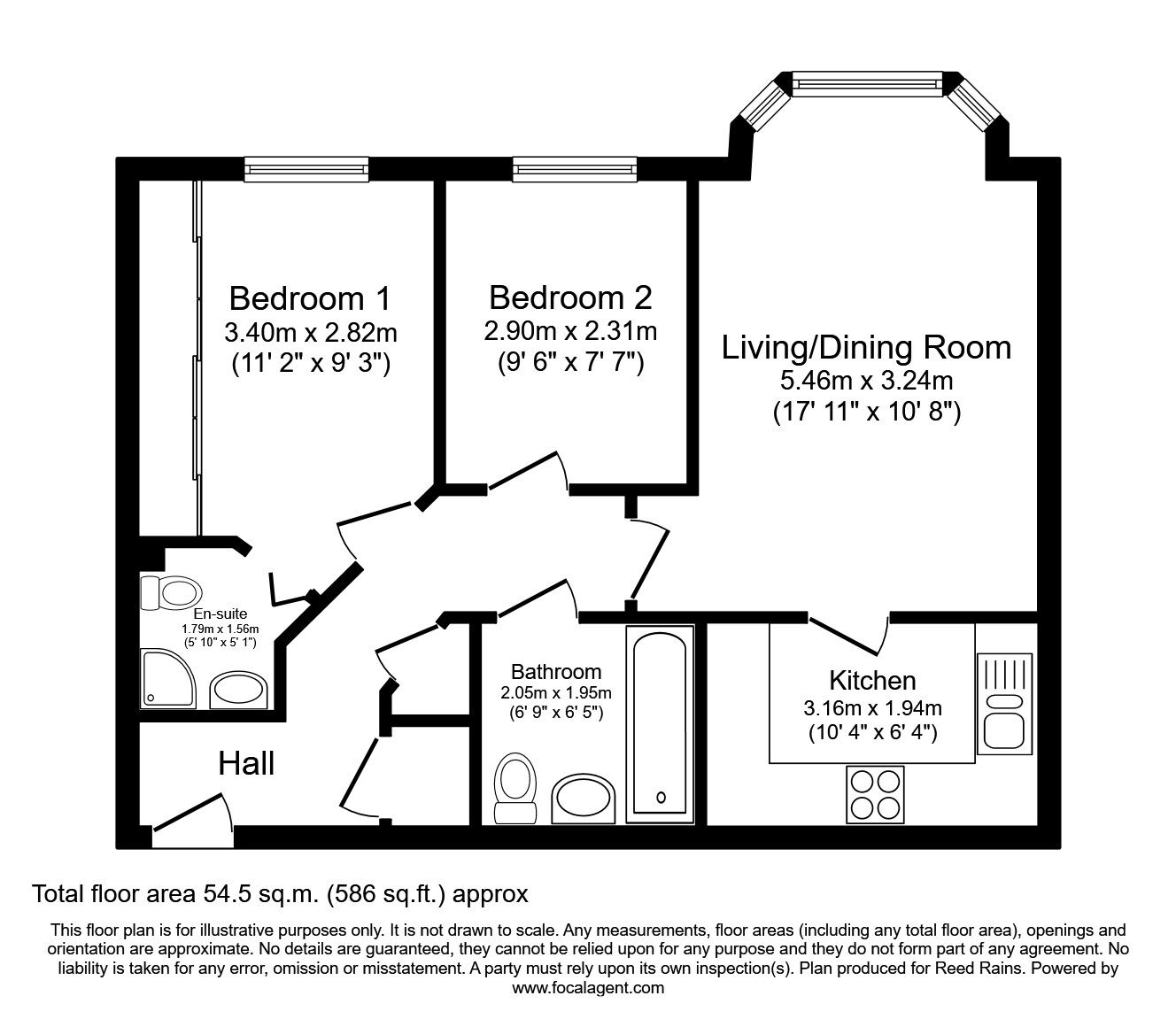 Floorplan of 2 bedroom  Flat for sale, Lapwing View, Horbury, West Yorkshire, WF4