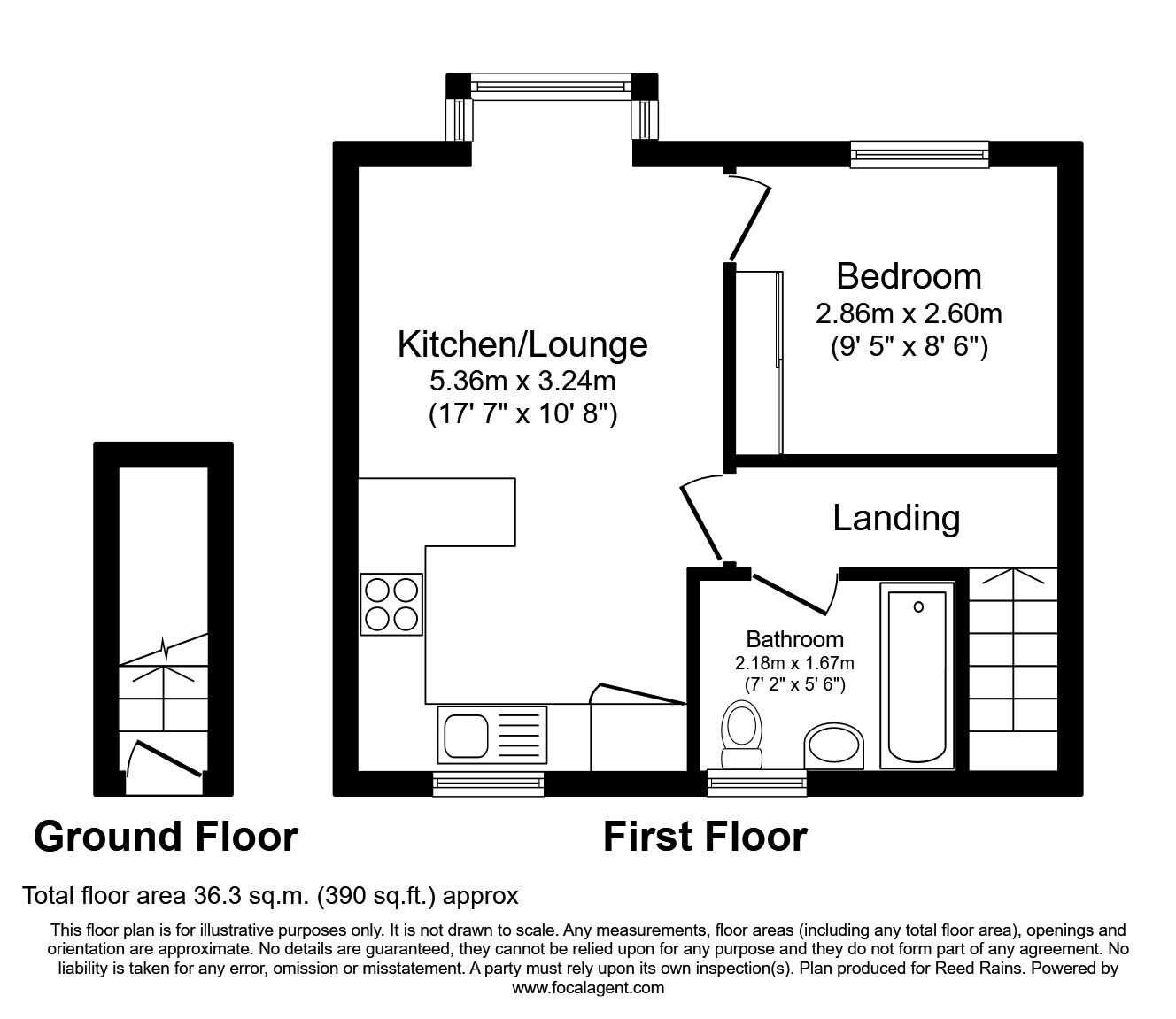 Floorplan of 1 bedroom  Flat to rent, Millfields, Ossett, West Yorkshire, WF5