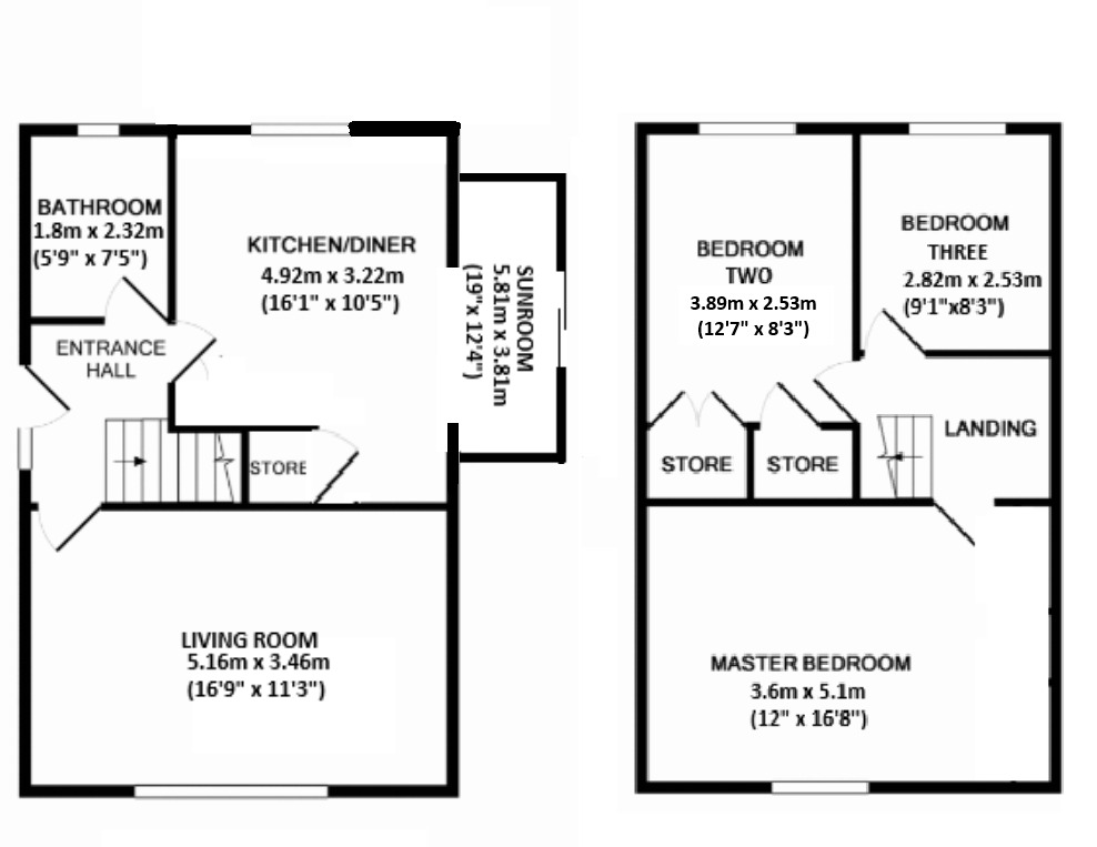 Floorplan of 3 bedroom Detached House for sale, Dudfleet Lane, Horbury, West Yorkshire, WF4