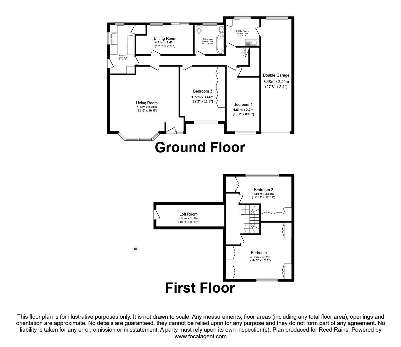 Floorplan of 4 bedroom Detached House for sale, Green Lane, Overton, West Yorkshire, WF4