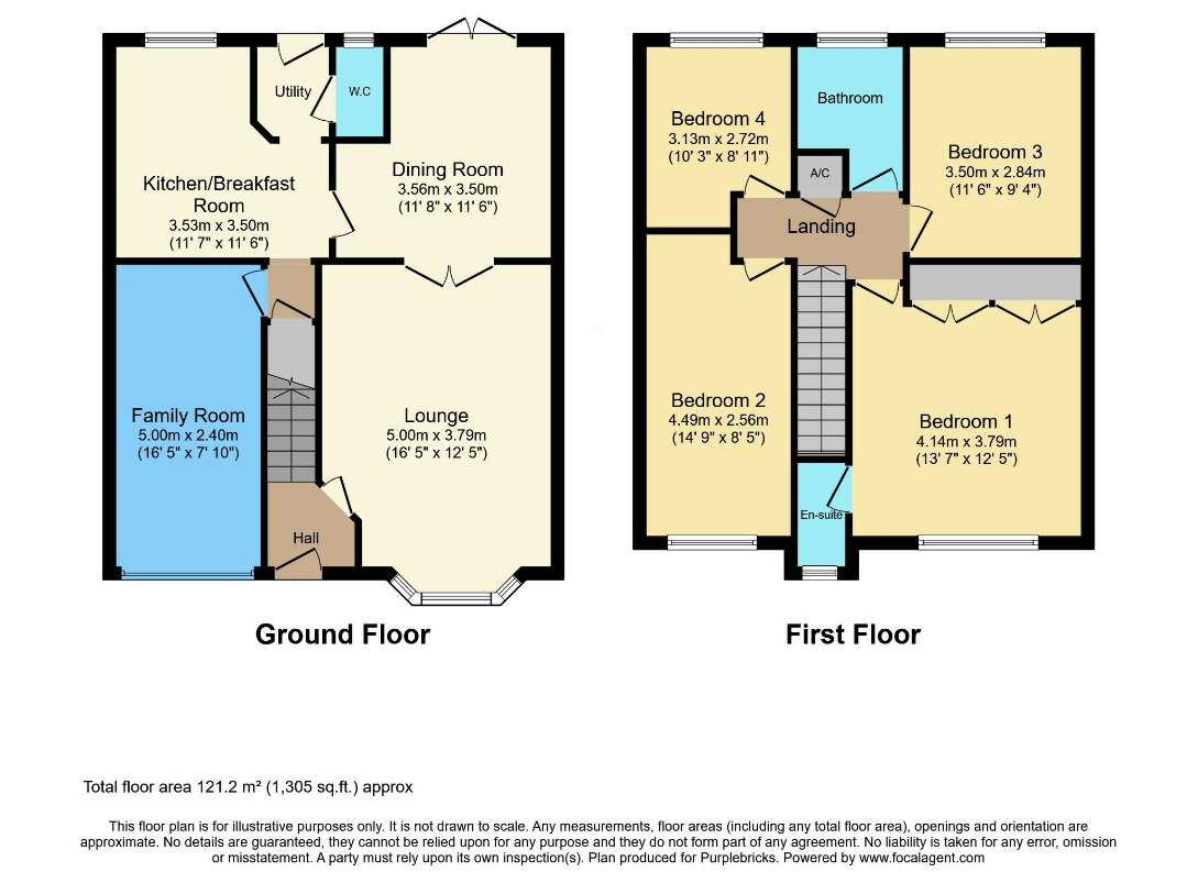 Floorplan of 4 bedroom Detached House for sale, Spindle Close, Dewsbury, West Yorkshire, WF12