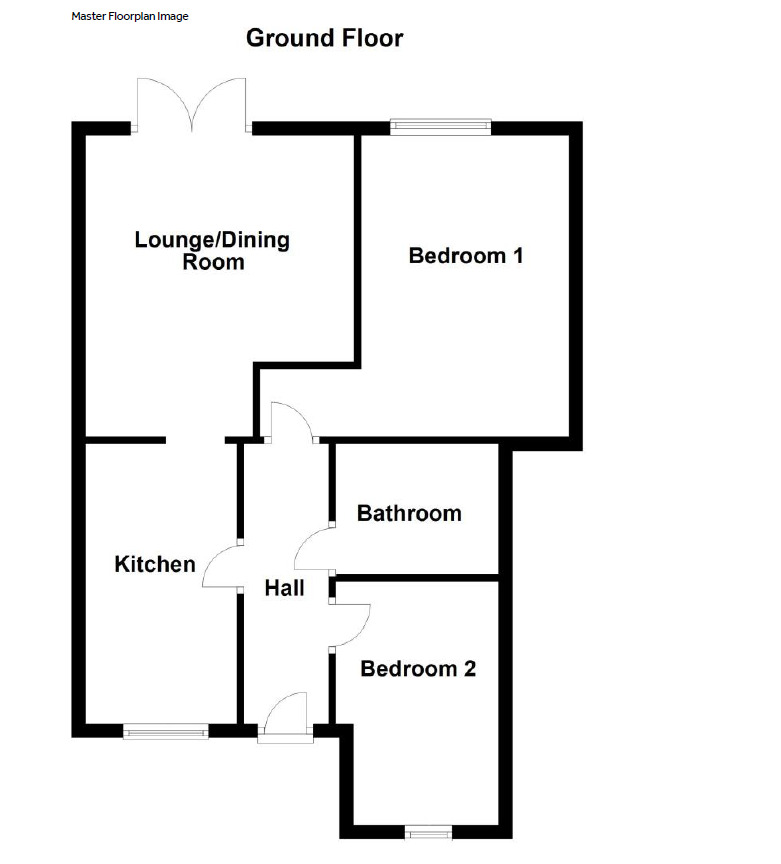 Floorplan of 2 bedroom  Flat for sale, Church Gardens, Middlestown, West Yorkshire, WF4