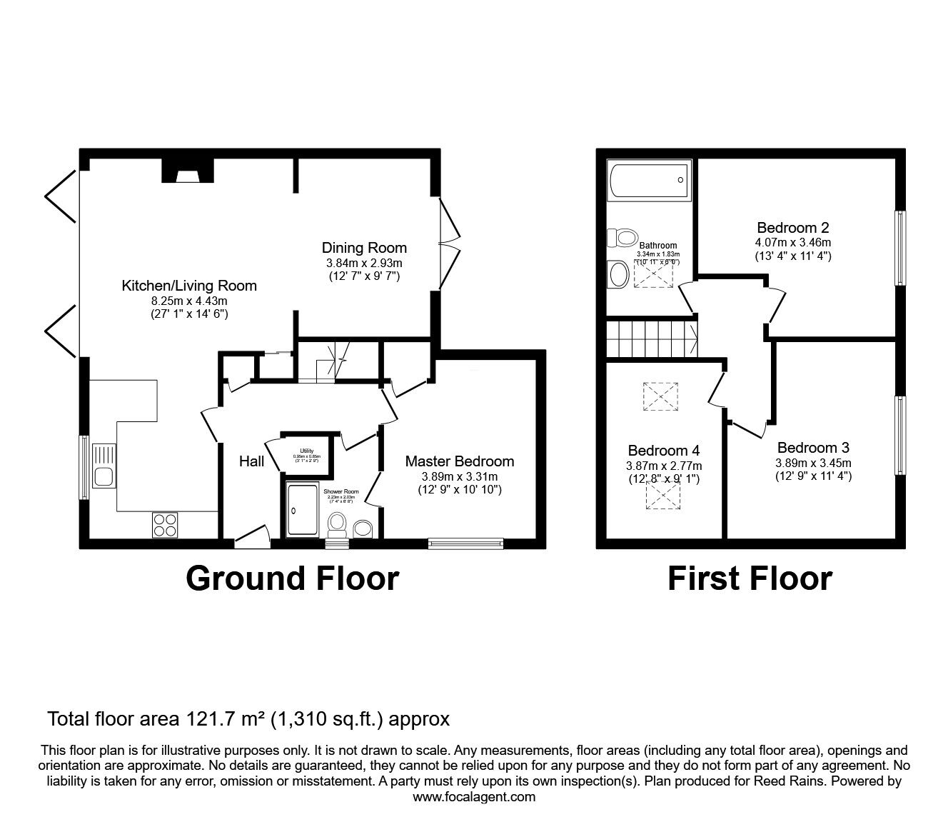 Floorplan of 4 bedroom Detached House for sale, Victoria Street, Horbury, West Yorkshire, WF4