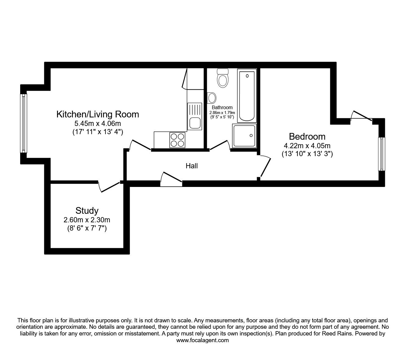 Floorplan of 1 bedroom  Flat to rent, Spring Grove, Liverpool, Merseyside, L12