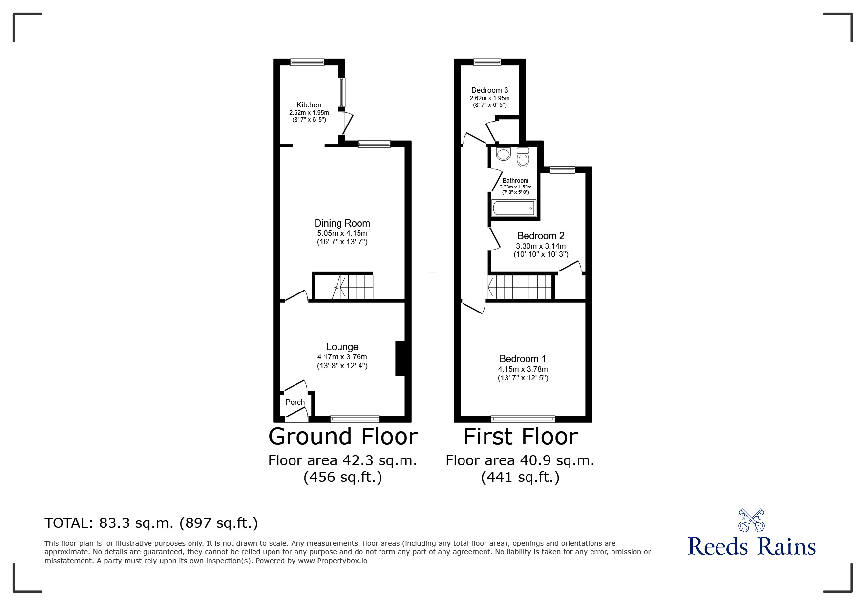 Floorplan of 3 bedroom Mid Terrace House to rent, Loch Street, Orrell, Greater Manchester, WN5