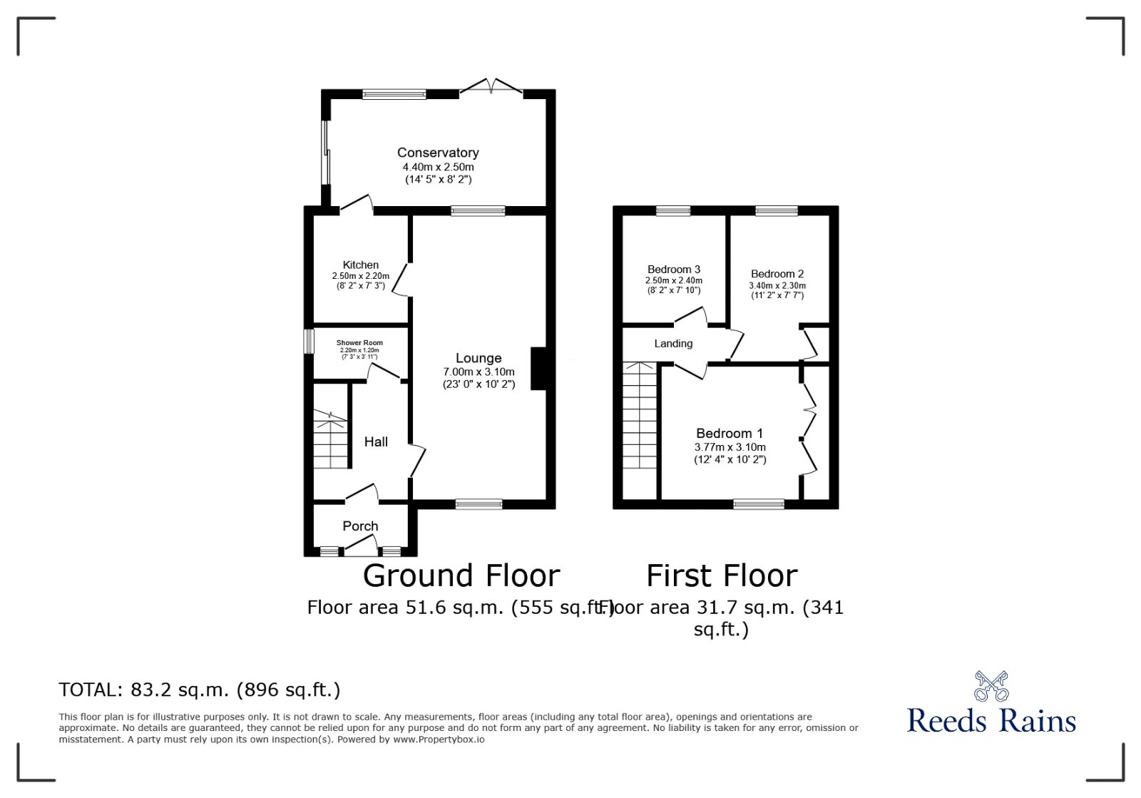 Floorplan of 3 bedroom Semi Detached House for sale, Runshaw Avenue, Appley Bridge, Greater Manchester, WN6