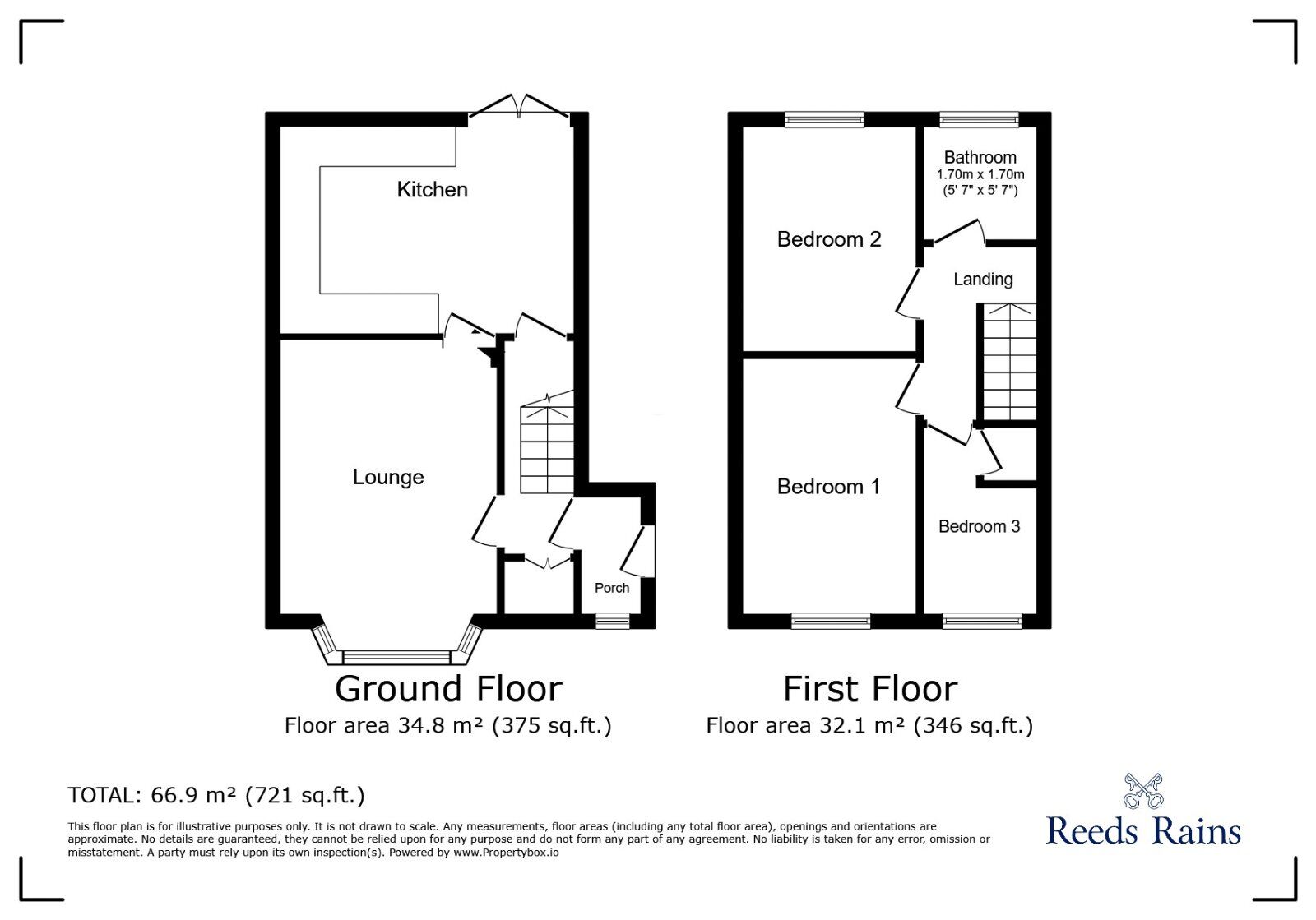 Floorplan of 3 bedroom Semi Detached House for sale, Dunscore Road, Wigan, Greater Manchester, WN3