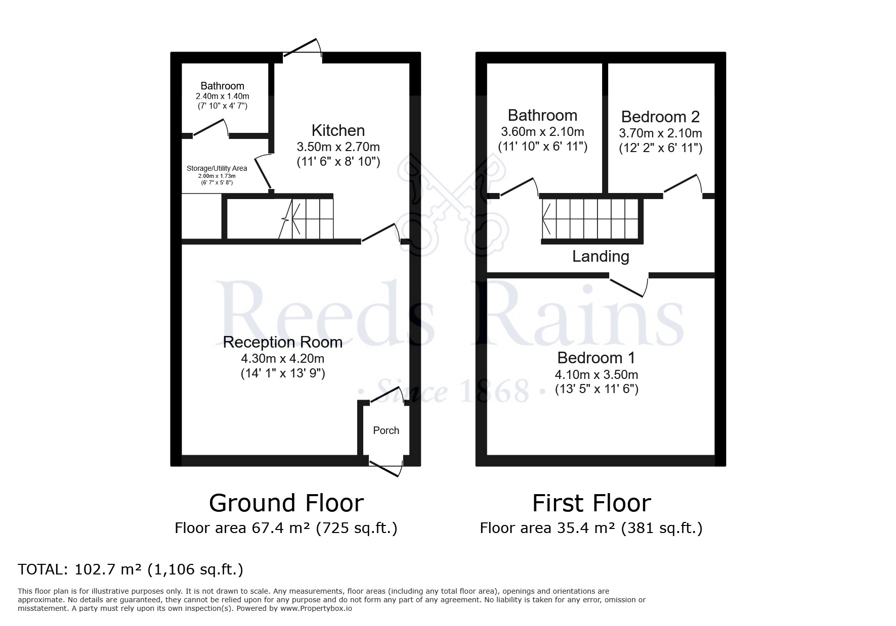 Floorplan of 2 bedroom Mid Terrace House for sale, Ormskirk Road, Wigan, Greater Manchester, WN5