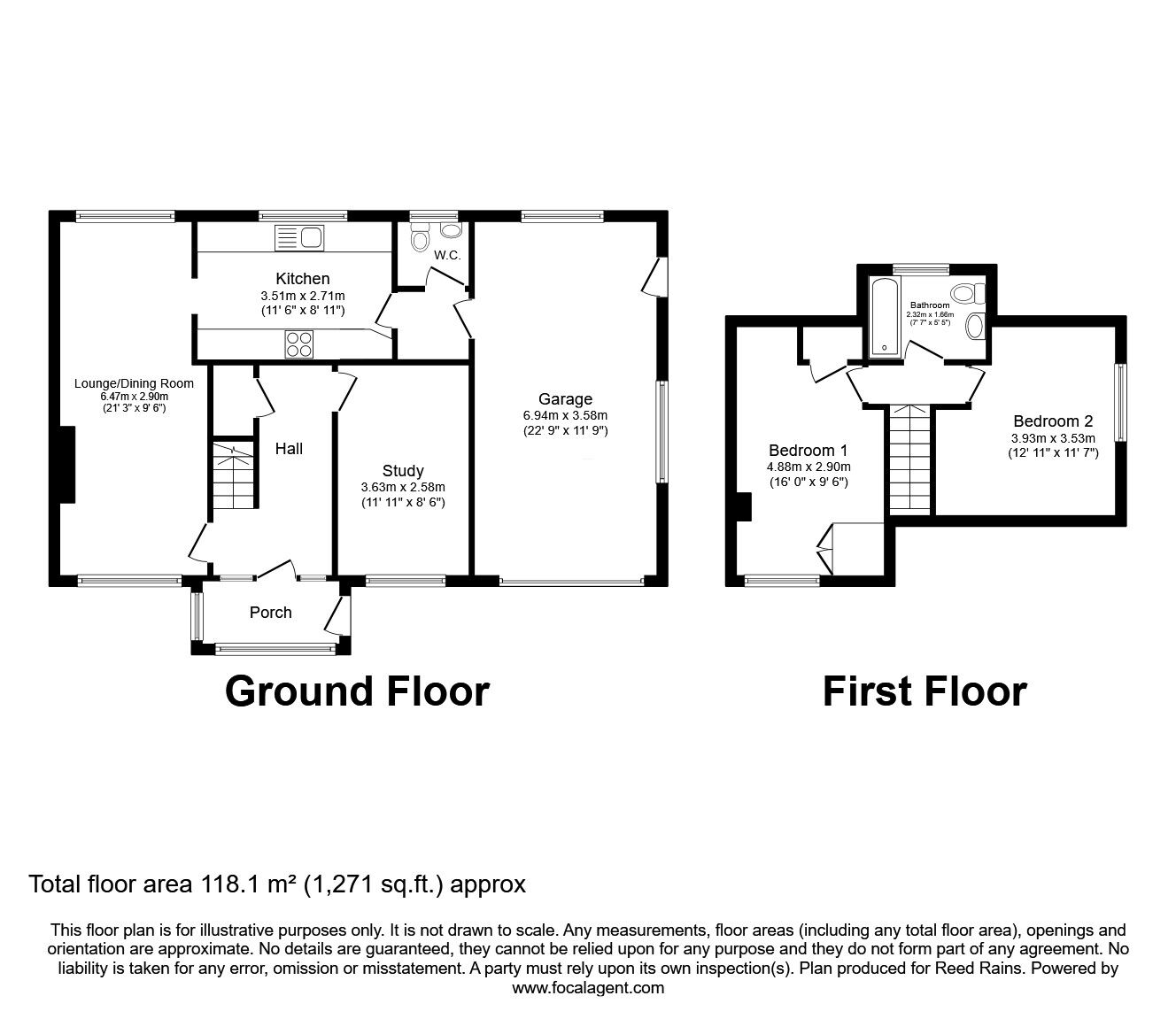 Floorplan of 3 bedroom Semi Detached House for sale, Cromford Drive, Wigan, Greater Manchester, WN5